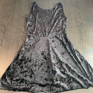 H&M low v neck back black dress size 12